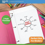 Loose Leaf Paper College Ruled Notebook Paper College Ruled Lined Writing Filler Paper 10.5” x 8” 5400 Sheets 150 Sheets Per Pack 60 gsm (36 Pack)