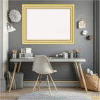 Amanti Art White Cork Board for Wall, 25x33 Vision Board with Gold Frame, Medium Corkboard Office Decor for Home Organization, Traditional Corkboard Pinboard to Display Items for Home Organization