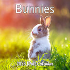 2026 Bunnies Monthly Wall Calendar | Cute Rabbit Animals Calendar 2025-2026