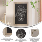 HBCY Creations 20" X 30" Weathered Lightwash Solid Wood Frame Wall Chalkboard, Magnetic Surface, Home Décor, Restaurant & Café Menus, Blackboard, Includes Chalk, Eraser & Hanging Hardware