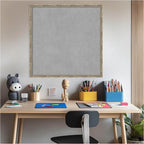 Amanti Art Silver Framed Magnetic Board 26x26 Medium Vision Board for use with Magnets, 100% Metal Sheet to Display Items as Office Decor or for Home Organization in mudroom, Kitchen or Kids Room