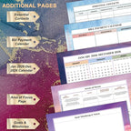 CAGIE 2026 planner weekly and monthly: 12 Months Jan 2026 - Dec 2026 Hardcover Yearly Daily Planner 2026 monthly planner 8.5 x 11, Large Spiral Bound Calendar Planner for Women Weekly Agenda with Tabs Stickers, Purple Marble