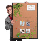 Board2by 2-Pack Cork Board Bulletin Board 24 x 36, Black Wood Framed 2x3 Corkboard, Office Board for Wall Cork, Large Wall Mounted Notice Pin Board with 32 Push Pins for School, Home & Office