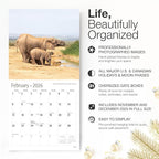 RED EMBER Africa 2026 Wall Calendar 12 Month | 12" x 24" Open | Thick & Sturdy Paper | Holiday Gift | Travel Calendar 2026