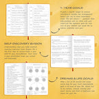Undated Luxurious Weekly & Monthly Planner to Increase Productivity Hit Your Goals, Organizer Notebook Gratitude Journal Time Management Start Anytime, A5, Lasts 1 Year