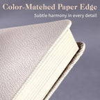 CAGIE Textured Hardcover Lined Journal for Women and Men, A5 Leather Journal Notebook with 256 Pages, 100GSM Paper – College Ruled Journaling Notebook for Writing, Work, School, Daily Diary