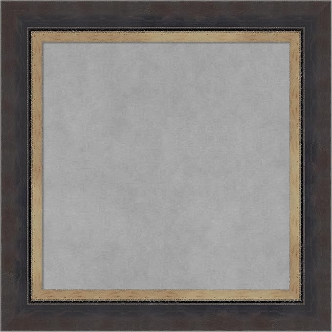 Amanti Art Black Framed Magnetic Board 21x21 Small Vision Board for use with Magnets, 100% Metal Sheet to Display Items as Office Decor or for Home Organization in mudroom, Kitchen or Kids Room