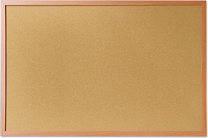 Cork Bulletin Board for Wall - 36” x 24” Bulletin Board Wall Mounted Wood Frame Message Board pin Board for School,Office and Home
