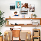 Aheroi 30Pcs Acrylic Sign Holder 8.5 x 11, Clear Wall Sign Holder 8.5 x 11 Wall Mount with 60 Tape, No Drilling Acrylic Wall Frame Paper Holder Document Holder for Office Home Restaurant