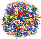 JIKIOU 800 Count Assorted Colors Push Pins for Bulletin Board Thumb Tacks for Wall Corkboard Map Calendar Photo -Home Office Craft Projects Heavy Duty Plastic Head Steel Pin (8 Colors)