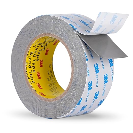 Heavy Duty Double Sided Tape 2in×20Ft, Made of 3M PE Foam Mounting Tape for LED Strip Lights, Home Decor, Signs, DIY – Weatherproof Adhesive for Plastic, Metal, Glass, Indoor & Outdoor Use