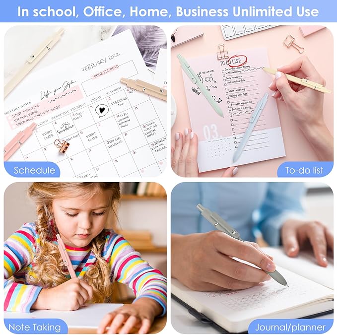 Gel Pens, 7pcs 0.5mm Quick Dry Black Ink Fine Point Smooth Writing Pens, Cute Teacher Work Desk Accessories Office School Supplies Gifts for Men Women Student Nurse, Valentines Day Gifts for Kids