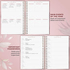 PLANBERRY Large Hourly Schedule Planner Premium – Undated Organizer for Productivity, Time Management & Budget, 8x10.4″ (Rose Gold)
