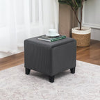 Edeco Ottoman with Square Cube Design, 16 Inch Footstools and Ottomans Small, Large Load Capacity, Square Foot Rest Ottoman for Living Room