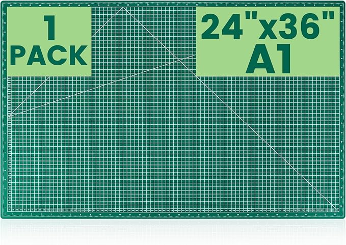 CLOYAN Large Cutting Mat 24"x36", 1 Pack Double-Sided 5-Ply Self Healing Sewing Cutting Mat, Cutting Mats Board for Crafts-Sewing, Fabric, Quilting, Scrapbooking Project