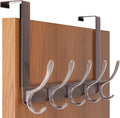 SKOLOO Over The Door Hook, Door Hanger Hooks for Hanging Clothes, Towels, Coats, Hats, Over The Door Towel Hook, Retro Red, Assembly Required