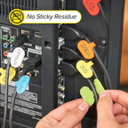 Wrap-It Storage - Cable Labels - Oval, Multi-Color (36 Pack) - Write-On Wire Tags for Cord Identification with Power Strips Behind Desks and TVs