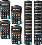 Flutesan 24 Pieces Basic Mini Calculators Bulk for Students 8 Digit Display Small Pocket Size Hand Held Calculators Desktop School Supplies for Classroom Desktop Home High School College Office