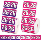 1000pcs 2026 Year Stickers, 3/4x1-1/2 Inch 26 Year Colored Self-Adhesive Stickers File Folder Labels Decals for Tab File Folders Office Supplies (Rose Red and Gradient)