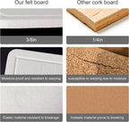 Yunihome Large Bulletin Board - Foldable 36x17.5 Inches Cork Board Alternative with 20 Push Pins, Self-Adhesive Felt Bulletin Board for Wall, Home Office Classroom Decor