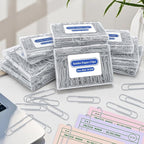 Jumbo Paper Clips Non-Skid, 1000 Large Paper Clips 10 Boxes of 100 Each, Jumbo Size for Home, Office, School Supplies, 2 Inch Silver Heavy Duty Nonskid Paperclips