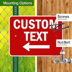 Custom Arrow,Custom Directional Sign, Left Arrow,18x24 Inches, Rust Free .063 Aluminum, Fade Resistant, Made in USA by My Sign Center