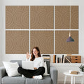 Reverbeon 6 PCS Acoustic Panels, 23.6x23.6 Inch Sound Absorbing Panels, Decorative Acoustic Wall Panels for Recording and Home Studio, Office with Double-Sided Adhesive Tape