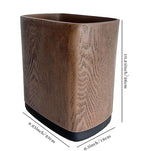 Hymmah Bathroom Trash Can 1.8 Gallon(7 Liter) Small Kitchen Garbage Can,Decor Wastebasket for Bedroom Office,Resin Hand-Carved Wooden Color