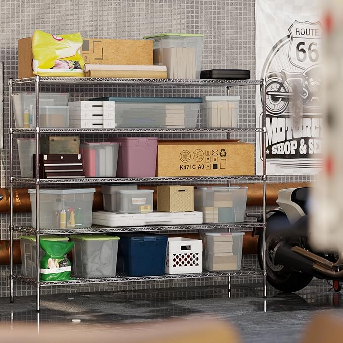 Regal Altair 24" Deep x 72" Wide x 64" Height Wire Shelving Kit | 5-Tier | NSF Commercial Storage Rack Unit