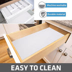 Drymate Premium Luxury Shelf & Drawer Liner, Thick Cushioned Fabric, Non-Adhesive, Absorbent, Waterproof, Slip-Resistant, Liners for Kitchen Cabinets, Cupboards (USA Made)(12”x59”)(2-Pack)(White)