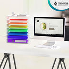 8 Tier Paper Letter Tray Organizer with Handles, Mesh Desk File Holder Storage Organization for Home School Classroom & Office (White)