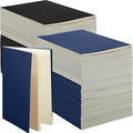 Mimorou 100 Pcs Journals Notebooks Bulk - Kraft Softcover A5 Small Notebooks 5.5 Inch x 8.3 Inch Notepads with 60 Page 30 Sheet for Writing Sketch Travel Office Supplies(Black, Navy,Lined)