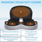 Watshyon Ergonomic Memory Foam Reenly Back and Seat Cushion & Non-Slip Base with Adjustable Straps for Office Seat Cushion and Car Cushion,Removable Washable Cover- Breathable Mesh