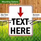 Custom Arrow,Custom Directional Sign, Arrow Down Sign, 24x30 Inches, 55 mil thick HDPE (high density polyethylene) Made in USA by My Sign Center