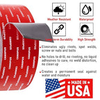 CANOPUS Double Sided Tape, 5952 Heavy Duty Mounting Tape, Strong Bond & Weatherproof Seal Strip for Automotive Mounting, Picture and Photo Frame, Poster, Craft, 2 in x 15 ft, Black, Made in USA