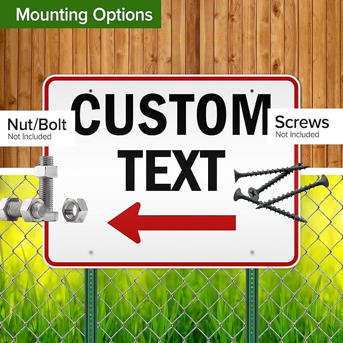 Custom Arrow,Custom Directional Sign, Left Arrow,36x48 Inches, Reflective, Rust Free DiBound, Fade Resistant, Made in USA by My Sign Center