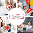 Personalized Name Plate for Desk Custom Acrylic Desk Name Plate Custom Employee Appreciation Gifts Office Gifts for Women, Men, Boss, Coworkers, Teacher, Nurse (Red Peony)