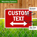 Custom Arrow,Custom Directional Sign, Two way Arrow,7x10 Inches, 55 mil thick HDPE (high density polyethylene) Made in USA by My Sign Center