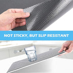 MooiFun Drawer Liners, Waterproof Shelf Liner, Anti-Slip Non-Adhesive BPA Free Kitchen Cupboard Cabinet Liner Refridge Fridge Mats Sink Protector Strong Durable for Home (Grey/15.7in x 20Ft)