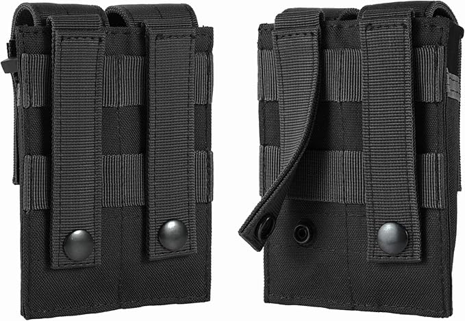Tactical Single/Double Pistol Mag Pouch Outdoor Molle Open-Top Magazine Pouch for Glock M1911 92F