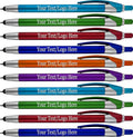 Personalized with Your Custom Logo or Text Pens-Pack of 450- for Marketing, Parties, and Events, 2 in 1 Capacitive Stylus & Ballpoint Pen Compatible with Touchscreen Devices, Black Ink, Assorted