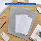 Motipuns 50 Pcs 14'' x 18'' Extra Large Mailing Envelopes 32lb with Gummed Flaps, Catalog Jumbo Craft Envelopes for Mailing, Storage and Organizing Documents Office Supplies(Gray)