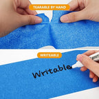 NEOACT 10 Rolls Blue Painters Tape 3 Inches, 55 Yards Multi-Surface Masking Tape Bulk Blue Wide Roll,No Residue Painters Tape for Wall Painting,Packing,DIY Crafts,3 Inch x 55 Yards(550 Yards Total)