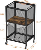 Tiaoheka Rolling File Cart, Mobile File Cabinet with Wheels Hanging Files, Hanging File Organizer Fit Letter/Legal Size Beside Under Desk for Office, Home（Patent Pending）