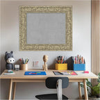 Amanti Art Silver Framed Magnetic Board 23x27 Small Vision Board for use with Magnets, 100% Metal Sheet to Display Items as Office Decor or for Home Organization in mudroom, Kitchen or Kids Room