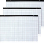 Fainne 3 Pcs Large Engineering Graph Paper Grid Graph Paper Pad Giant Drafting Pad Blueprint Sketching Graph Paper Engineer Architect Designer Mathematician Draftsman (Blue White,11x17inches)