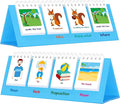 Sentence Flip Charts, 80 Double Sided Cards 40 Sentences, Learn Parts of Speech Who/What/Where Sentence Building Freestanding Flip Chart Educational Tool for Preschool Kindergarten 1st 2nd Grade