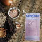 Guest Check Books 10 Pack, Guest Checks for Servers, Server Note Pads, Waitress Accessories Writing Pad, Thick Server Paper with Guest Receipts, Restaurant Supplies Order Pad Total 500 Sheets（Pink)