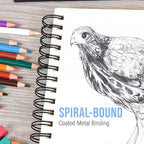 U.S. Art Supply 8.5" x 11" Premium Hardbound Sketch Book, 2 Pack, 80 Sheets Each, 70 lb (110gsm) - Hardcover Spiral Bound Artist Field, Small Sketch Pad, Acid-Free Drawing Pad - Adults, Students