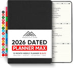 Dated, 2026 Planner, 8.5" x 11" - The Productivity Planner to Achieve Your 2026 Goals - Planner 2026-2027 by PRODUCTIVITY STORE (A4, BLACK)